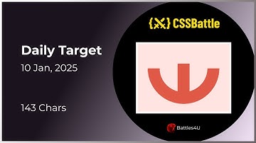 CSS battle - 10 Jan, 2025 - Daily Challenge  Solution - 100% Sol | #html #css #cssbattle #battles4u