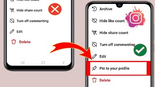 L'option d'épinglage de publication Instagram ne s'affiche pas