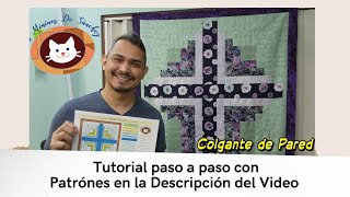 Crea una cruz de patchwork para tu hogar: Colgante de Pared Log Cabin