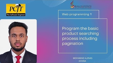 Program the basic product searching process including pagination