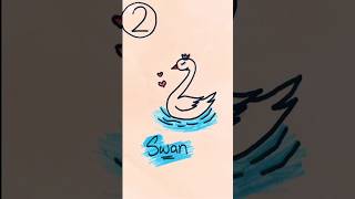 swan drawing  from 2#drawing #simpleartforkids #art