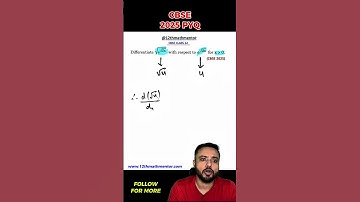 CBSE 2025 Class 12 Maths | Differentiation Solved (PYQ)