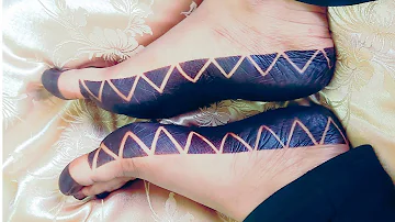 اسهل واجمل حنة شرائط سودانيه خطوه بخطوه 😍/ new sudanese henna mehndi design