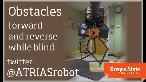 ATRIAS Robot: Walking on an Obstacle Course - Forward/Reverse while Blind