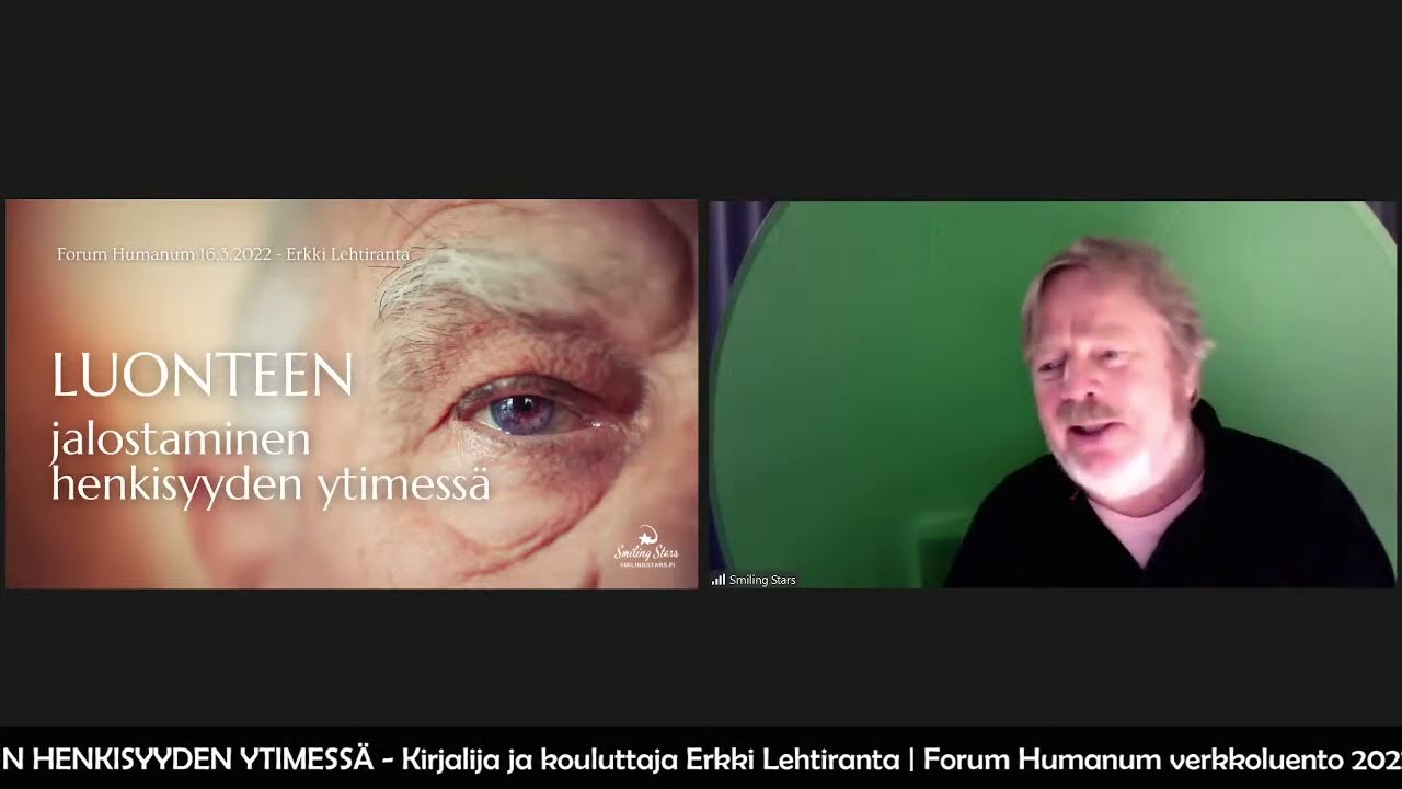 Erkki Lehtiranta: LUONTEEN JALOSTAMINEN HENKISYYDEN YTIMESSÄ (Forum Humanum-verkkoluennot 2022)