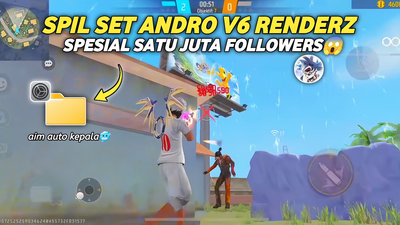 NEMBAK LANGIT HEADSHOT✅ SPIL SET ANDRO V6 RENDERZ SPESIAL 1 JUTA FOLLOWER