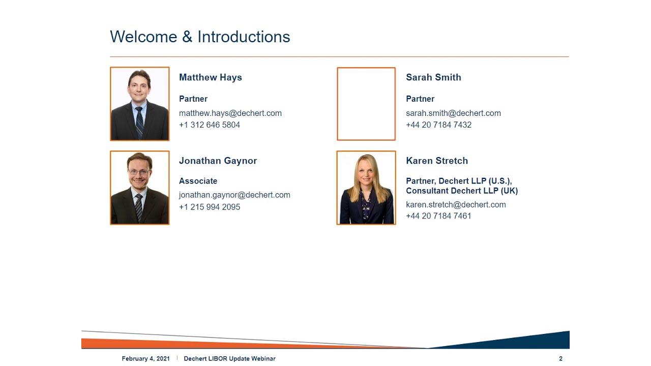 Dechert LIBOR Update Webinar | The Latest From the LIBOR Front