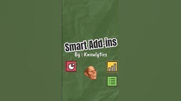 Smart Add-ins #part1 #excel  -  #dataanalysis #chart #shorts #youtubeshorts #shortvideo