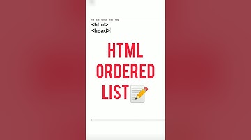Ordered List in HTML #shorts #html #coding #programming #trending #orderlist