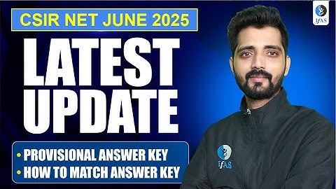 CSIR NET Chemistry Response Sheet & Answer Key 2025 Out | IFAS