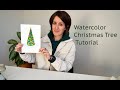 Watercolor christmas tree tutorial