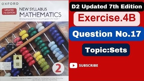 Question number 17 exercise 4B |D2|Updated 7th edition Topic Sets Book2|venn diagram shading