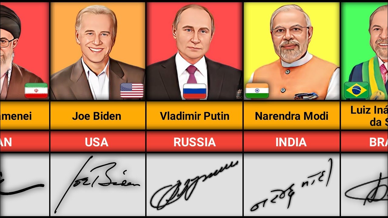 Signature Of National Rulers From Different Countries | world leaders ...