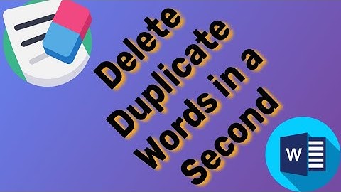 How to Remove Duplicate or Repeated Word in MS Word