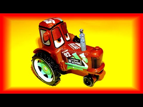 Pixar Cars Customs Unboxing Sputter Stop Racing Tractor with