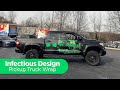 Infectious design pick up truck wrap