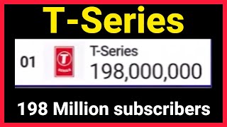 T-Series Hits 198 Million subscribers ！ #shorts #tseries