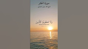 ماتيسر من سورة الحشر بصوت الشيخ محمد صديق المنشاوي #ايات_قرانيه #راحة_نفسية#quran#viral #explore#fyp
