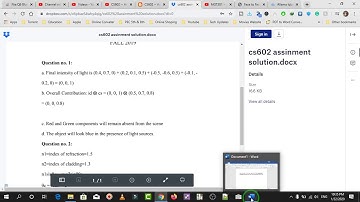 CS602 ~ Assignment No 3 Solution Fall 2019-20