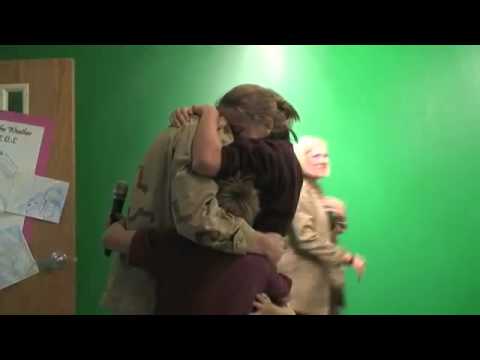 Tearful Surprise Reunion Soldier and Children