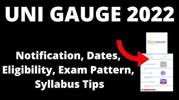 UNI GAUGE 2022: Application Form ,Exam Pattern, Eligibility Criteria, Syllabus, Preparation Tips