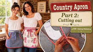 Half Apron Sewing Tutorial Part 2: Cutting Out the Apron by Frocks & Frolics