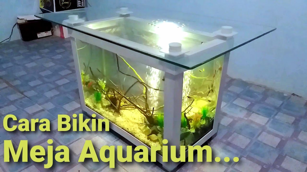 Cara membuat meja  aquarium  dari besi meja  aquarium  