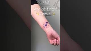 Zodiac tattoo Gemini Stay here and wait for Zodiac sign series