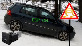 GOLF V 2.0 TDI 4MOTION - Different Type Of Haldex Test: ESP OFF vs ESP ON