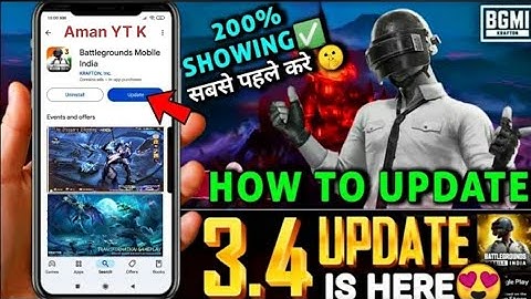 HOW TO UPDATE BGMI 3.4 VERSION ll BGMI UPDATE KAISE KARE ll BGMI UPDATE NOT SHOWING IN PLAY STORE
