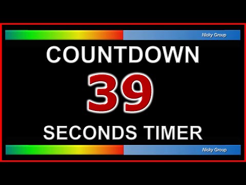 ⏰ 39 Seconds Timer - Countdown Full HD 1080p - Background Relaxing Music