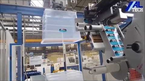 Het labelen van de zijkant van plastic bakken met de Altech ALstep