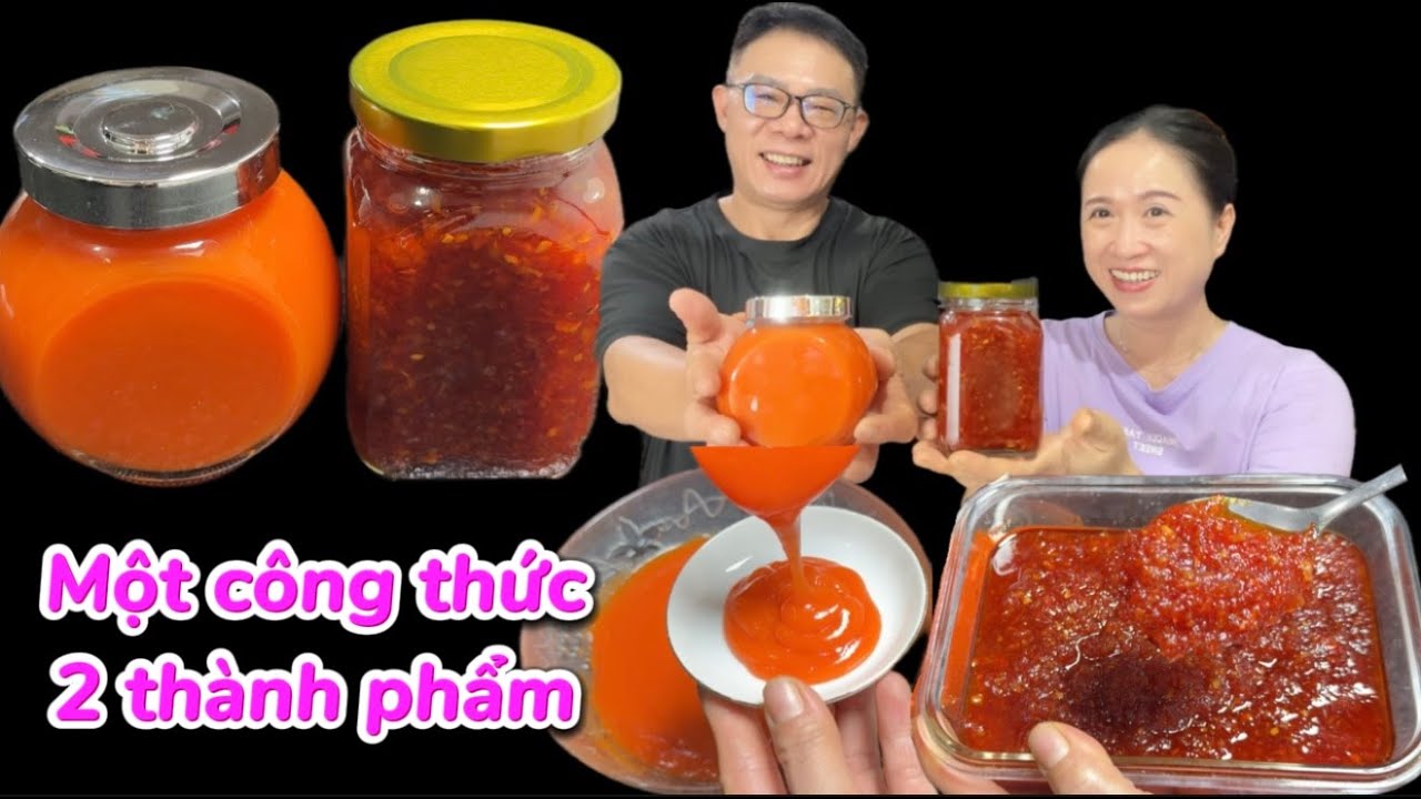 Không cần 1 giọt nước Làm Tương Ớt nguyên chất đơn giản tại nhà còn có thêm một hủ sa tế thơm ngon