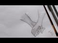 Holding Hands Drawing For Beginners |Simple Tutorial | Arts By Ashi