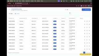 Chemical Inventory App Demo