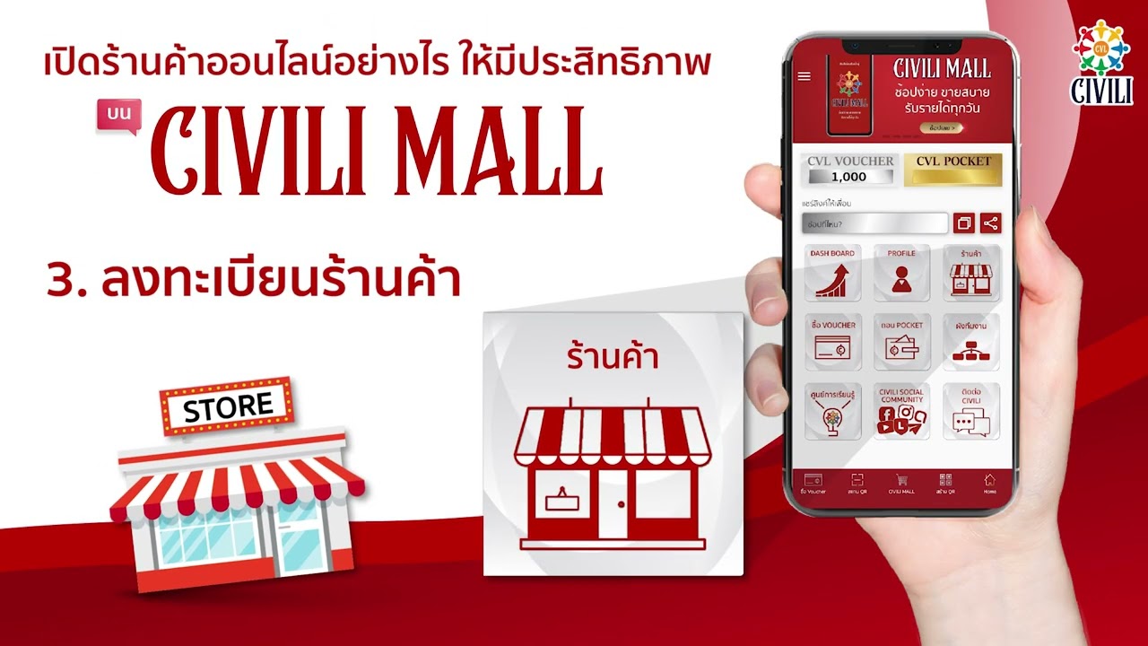 weloveshopping เปิด ร้าน  2022 Update  การเปิดร้านค้าออนไลน์อย่างไรให้มีประสิทธิภาพบน CIVILI MALL APPLICATION