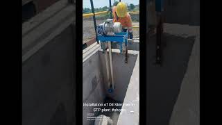 Oil skimmer installation #shorts