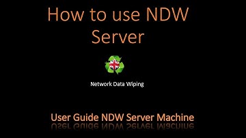 NDW - Network Data Wiping - Server User Interface Guide
