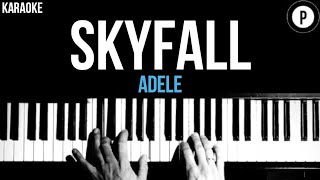 Video thumbnail of "Adele - Skyfall Karaoke SLOWER Acoustic Piano Instrumental"