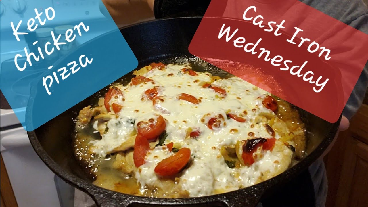 Cast Iron Keto Chicken Pizza CastIronWednesday AOKlife Iamacreator