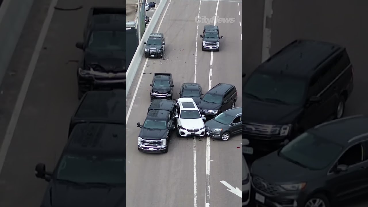 Drone Footage Captures Carjacking Suspect Cornered On Gardiner