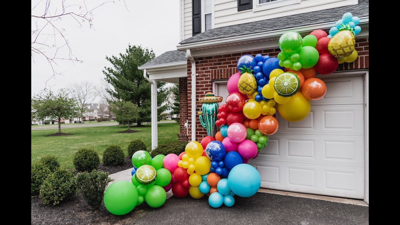 PREVIEW Outdoor Balloon Garland Balloon Garland DIY shorts YouTube