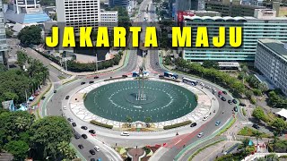 Jakarta Maju 2023, Drone View Kota Jakarta Terkini Sekitar Bundaran HI Jl Sudirman MH Thamrin