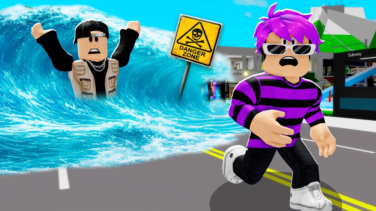 ESCAPAMOS DEL TSUNAMI en BROOKHAVEN