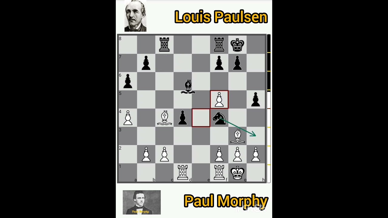 Paul Morphy vs Louis Paulsen year 1857