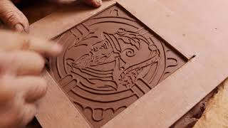 Priory Tiles -  Stage 1 of Making Medieval encaustic tiles.