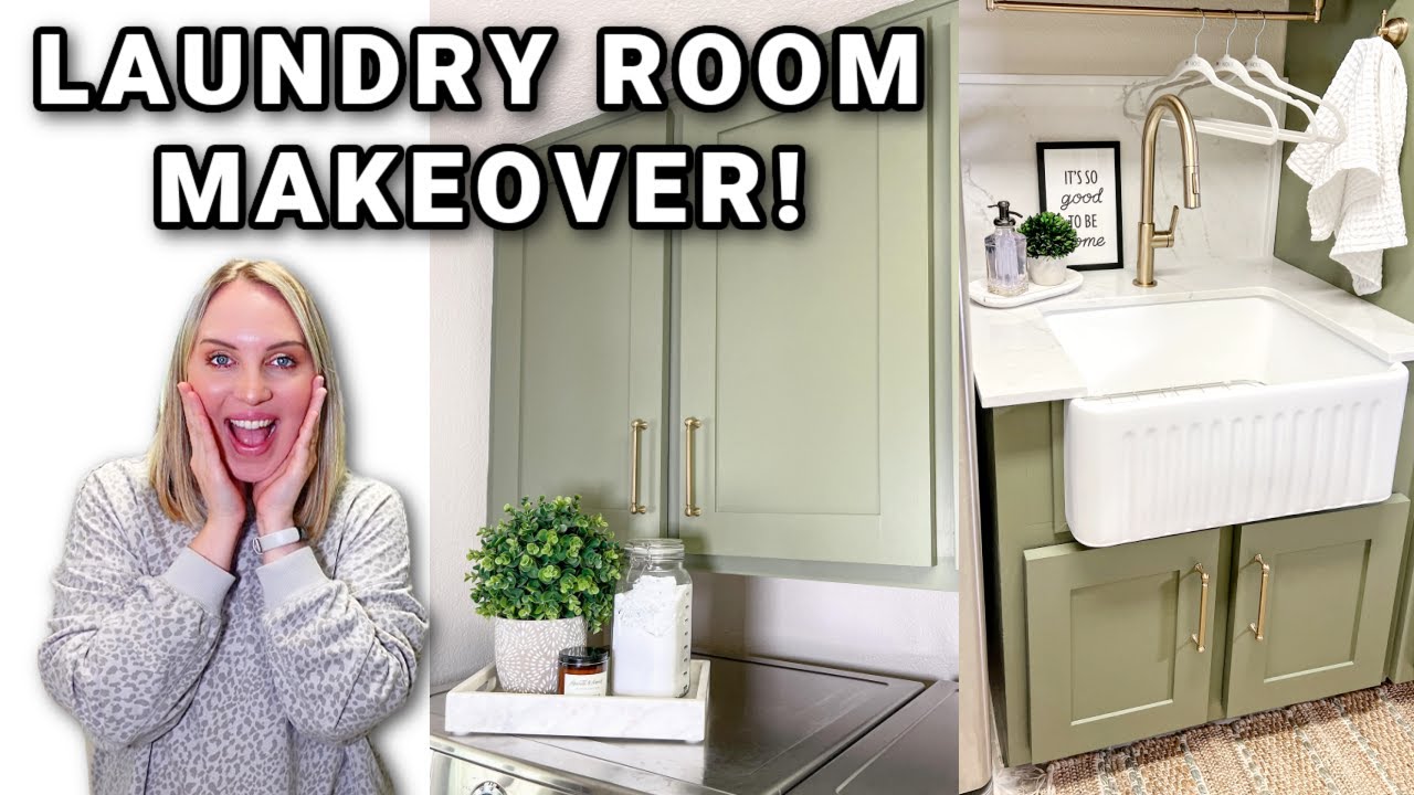 LAUNDRY ROOM MAKEOVER REVEAL! - YouTube