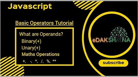 Javascript Operators Tutorial. String Concatenation.Unary(+) and Binary(+) and Math Operations.