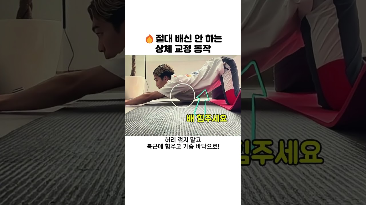 🔥 절대 배신 안 하는 상체 교정 동작