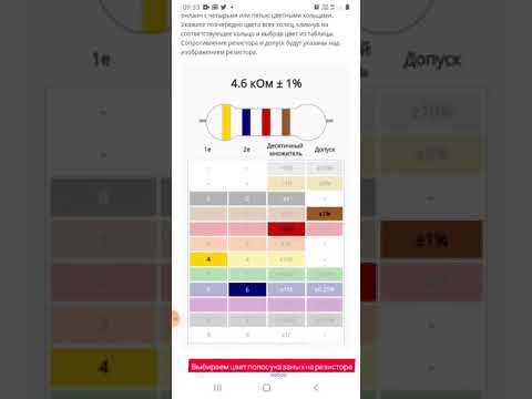 Онлайн-калькулятор цветной кодировки резисторов